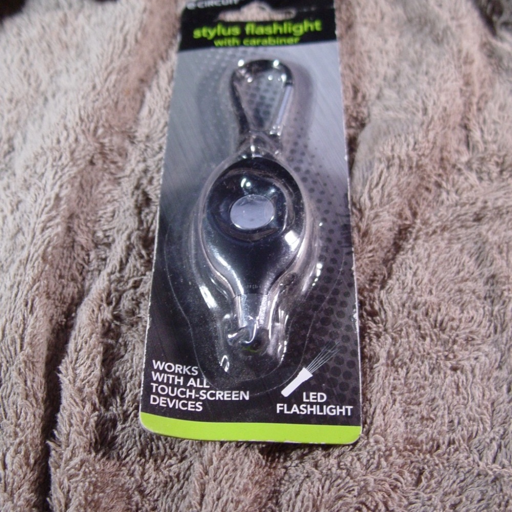 E- CIRCUIT Stylus LED FLASHLIGHT KEY CHAIN with Carabiners,